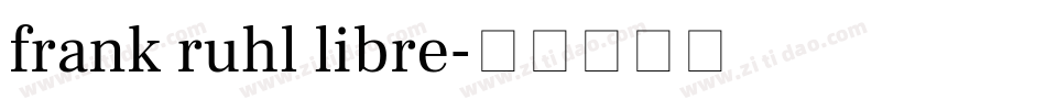 frank ruhl libre字体转换
